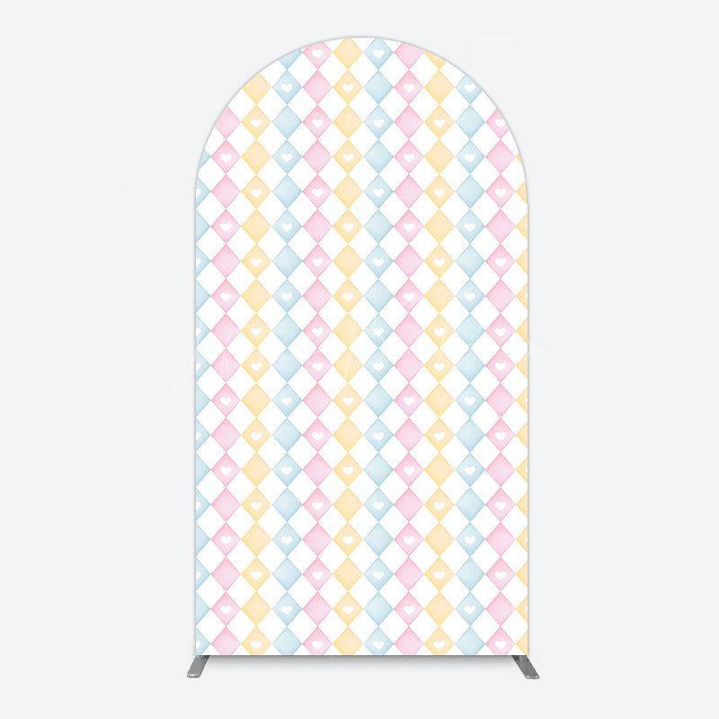 Lofaris Fairy Rhombus Stripe Circus Birthday Arch Backdrop