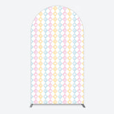 Lofaris Fairy Rhombus Stripe Circus Birthday Arch Backdrop