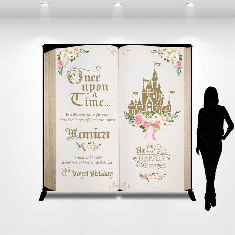 Lofaris Fairy Tale Book Custom Name 8th Birthday Backdrop
