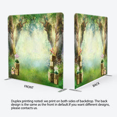 Lofaris Fairy Tale Forest Tree Birthday Pillow Case Backdrop