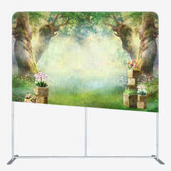 Lofaris Fairy Tale Forest Tree Birthday Pillow Case Backdrop