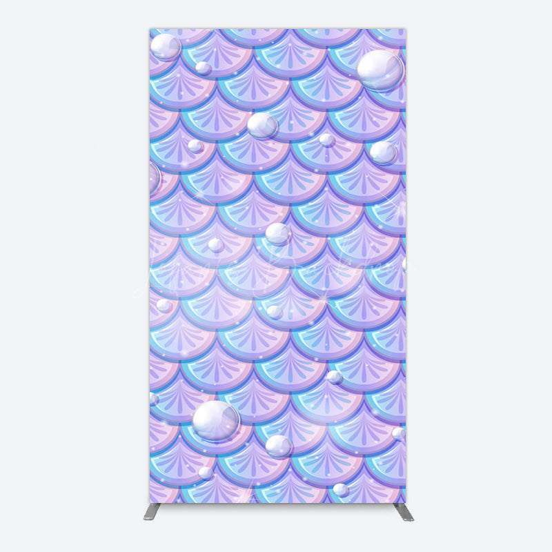 Lofaris Fairy Tale Mermaid Scale Pearl Birthday Rectangle Backdrop