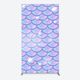 Lofaris Fairy Tale Mermaid Scale Pearl Birthday Rectangle Backdrop