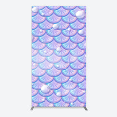Lofaris Fairy Tale Mermaid Scale Pearl Birthday Rectangle Backdrop