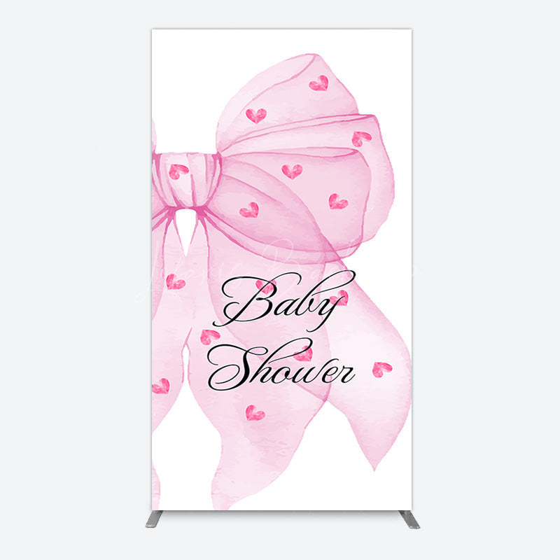 Lofaris Fairy Tale Pink Bow Tie Baby Shower Arch Backdrop