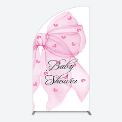 Lofaris Fairy Tale Pink Bow Tie Baby Shower Arch Backdrop