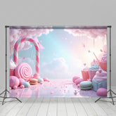 Lofaris Fairy Tale Pink Candyland Cloud Cake Smash Backdrop