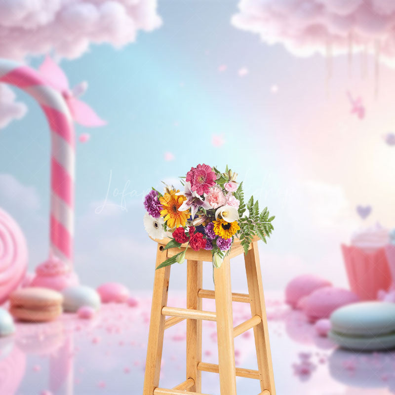 Lofaris Fairy Tale Pink Candyland Cloud Cake Smash Backdrop