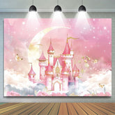 Lofaris Fairyland Pink Sweet Moon Lights Castle Backdrop