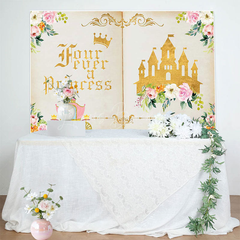 Lofaris Fairytale Book Four Ever A Princess Birthday Backdrop