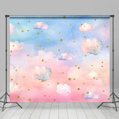 Lofaris Fairytale Colorful Sky Cloud Cake Room Set Backdrop