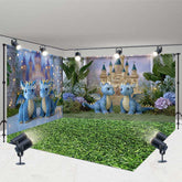 Lofaris Fairytale Dragons and Enchanted Castle Room Set Backdrop for Kids Birthday Cake Smash Photo Studio Background