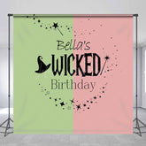 Lofaris Fairytale Green Pink Custom Wicked Birthday Backdrop