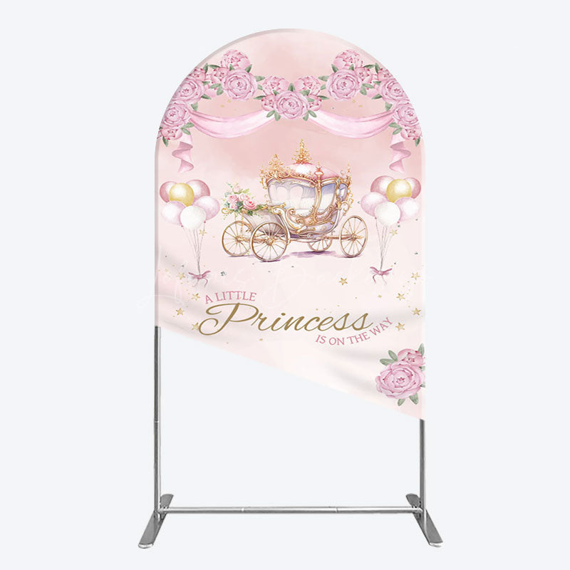Lofaris Fairytale Princess Carriage Baby Shower Arch Backdrop