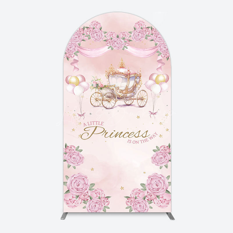 Lofaris Fairytale Princess Carriage Baby Shower Arch Backdrop