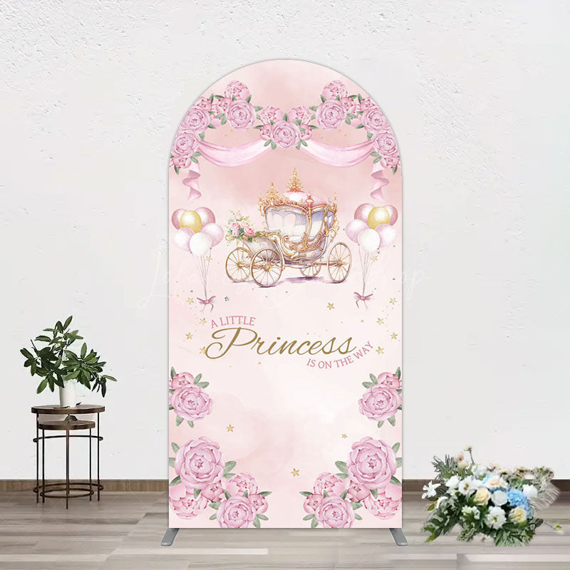 Lofaris Fairytale Princess Carriage Baby Shower Arch Backdrop