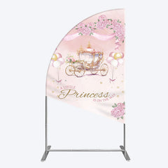 Lofaris Fairytale Princess Carriage Baby Shower Half Moon Arch Backdrop