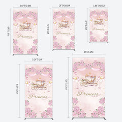 Lofaris Fairytale Princess Carriage Baby Shower Rectangle Backdrop