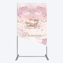 Lofaris Fairytale Princess Carriage Baby Shower Rectangle Backdrop