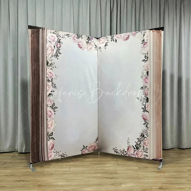 Lofaris Fairytale Story Book Tension Fabric Backdrop Once Upon a Time Storybook Pillowcase Cover for Party