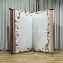 Lofaris Fairytale Story Book Tension Fabric Backdrop Once Upon a Time Storybook Pillowcase Cover for Party