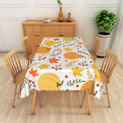 Lofaris Fall Harvest Pumpkin Patch Rectangle Tablecloth for Thanksgiving Dinner and Autumn Themed Party Decor
