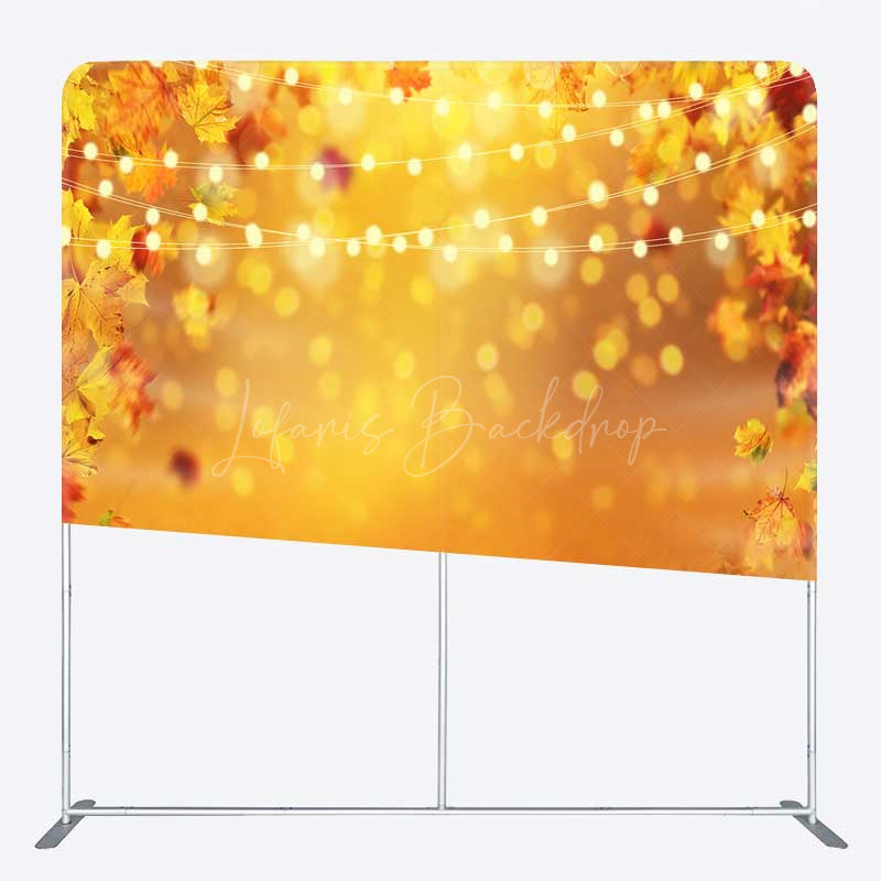 Lofaris Fall Leaves Bokeh Double Sided Tension Fabric Backdrop