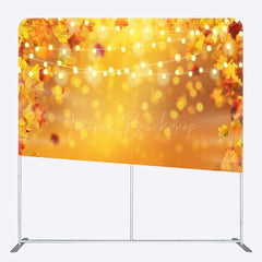 Lofaris Fall Leaves Bokeh Double Sided Tension Fabric Backdrop