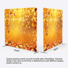 Lofaris Fall Leaves Bokeh Double Sided Tension Fabric Backdrop