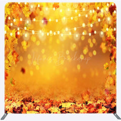 Lofaris Fall Leaves Bokeh Double Sided Tension Fabric Backdrop