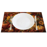 Lofaris Fall Maple Leaf Sunflower and Pumpkin Set of 4 Placemats for Autumn Harvest Thanksgiving Decor
