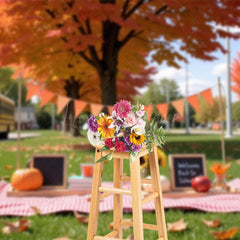 Lofaris Fall Welcome Back Camping Park Photography Backdrop