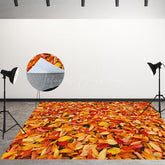 Lofaris Fallen Leaf Over The Ground Fabric Floor Backdrop