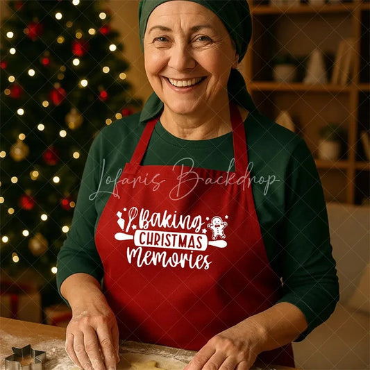 Lofaris Family Christmas Baking Apron Custom Name Holiday Kitchen Wear Personalized Matching Gift Set