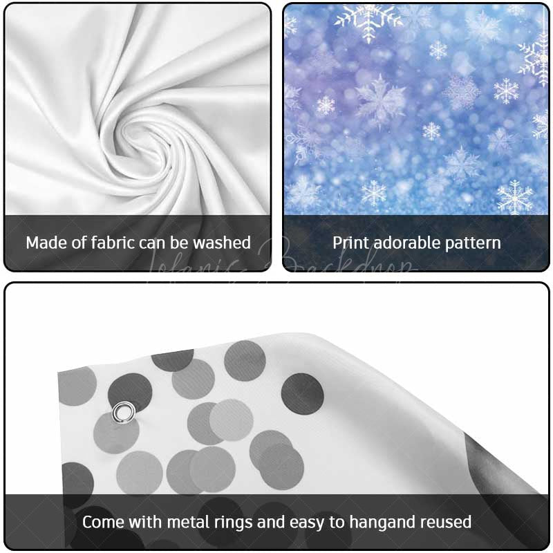Lofaris Fantasy Blue Snowflakes Bokeh Garage Door Banner