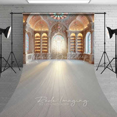 Lofaris Fantasy Library Sweep Backdrop Magic School Architecture Photography Floor Mat Ornate Room Decoration
