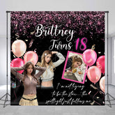 Lofaris Fashionable Shining 18th Birthday Party Backdrop