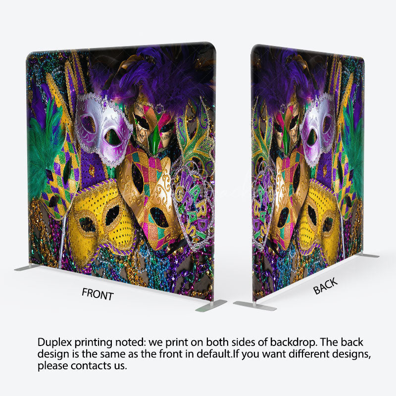 Lofaris Feather Mask Masquerade Party Pillow Case Backdrop