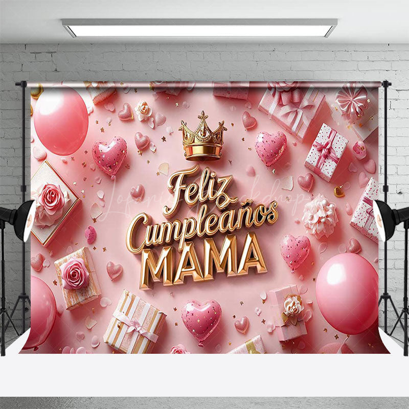 Lofaris Feliz Cumpleanos Mama Romantic Mothers Day Backdrop