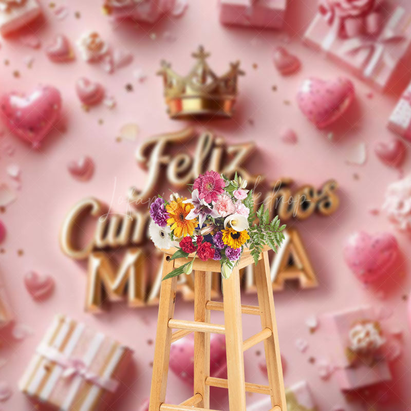 Lofaris Feliz Cumpleanos Mama Romantic Mothers Day Backdrop