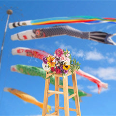 Lofaris Festival Celebration Koi Fish Flag Blue Sky Backdrop