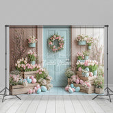 Lofaris Festival Entryway Pink Tulips Easter Egg Backdrop