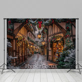 Lofaris Festive Bright Street Path Christmas Photo Backdrop