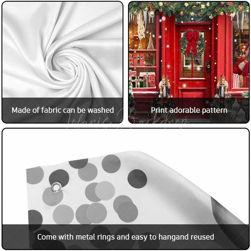 Lofaris Festive Red Christmas Santa Store Garage Door Banner