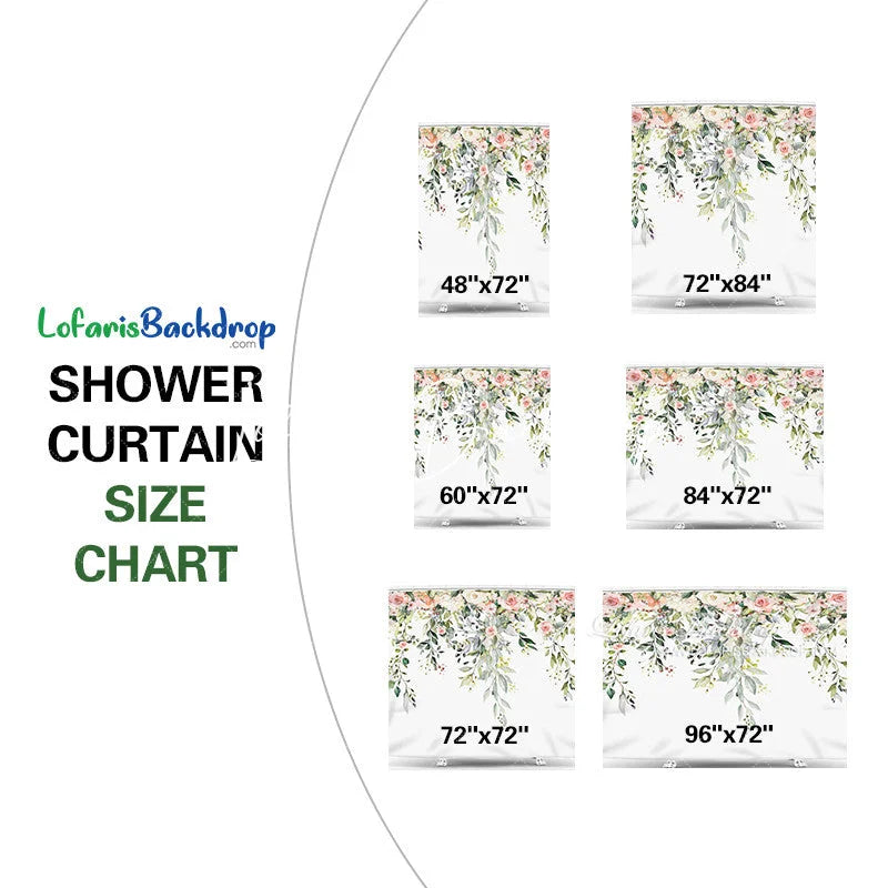 Lofaris Festive Red Green and Gray Christmas Tree Pattern Shower Curtain Modern Winter Holiday Bathroom Decor