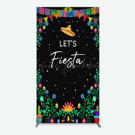 Lofaris Fiesta Floral Mexican Decor Party Rectangle Backdrop