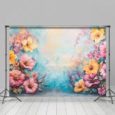Lofaris Fine Art Floral Retro Walls Photography Backdrop