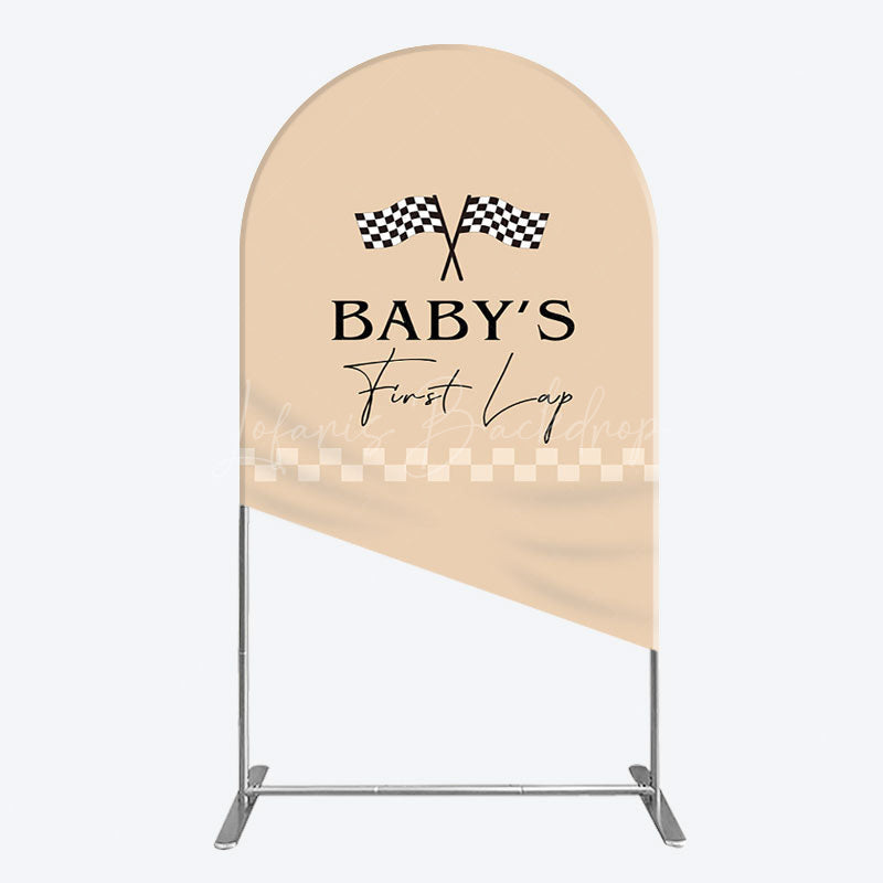 Lofaris First Lap Race Theme Sweet Birthday Arch Backdrop