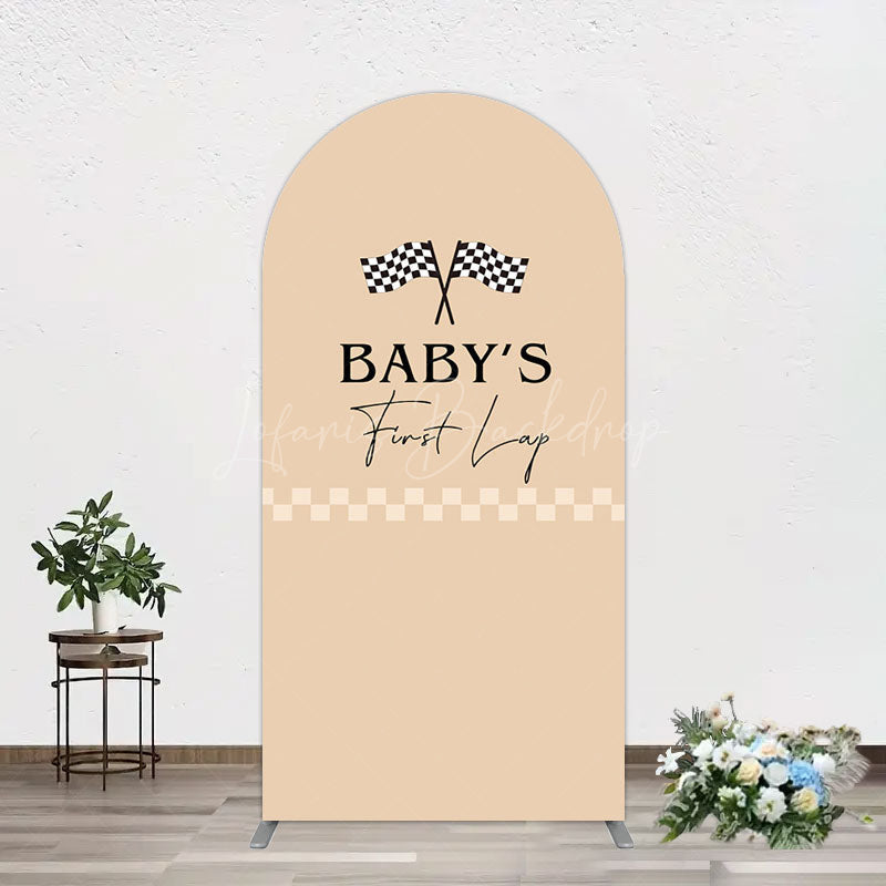 Lofaris First Lap Race Theme Sweet Birthday Arch Backdrop