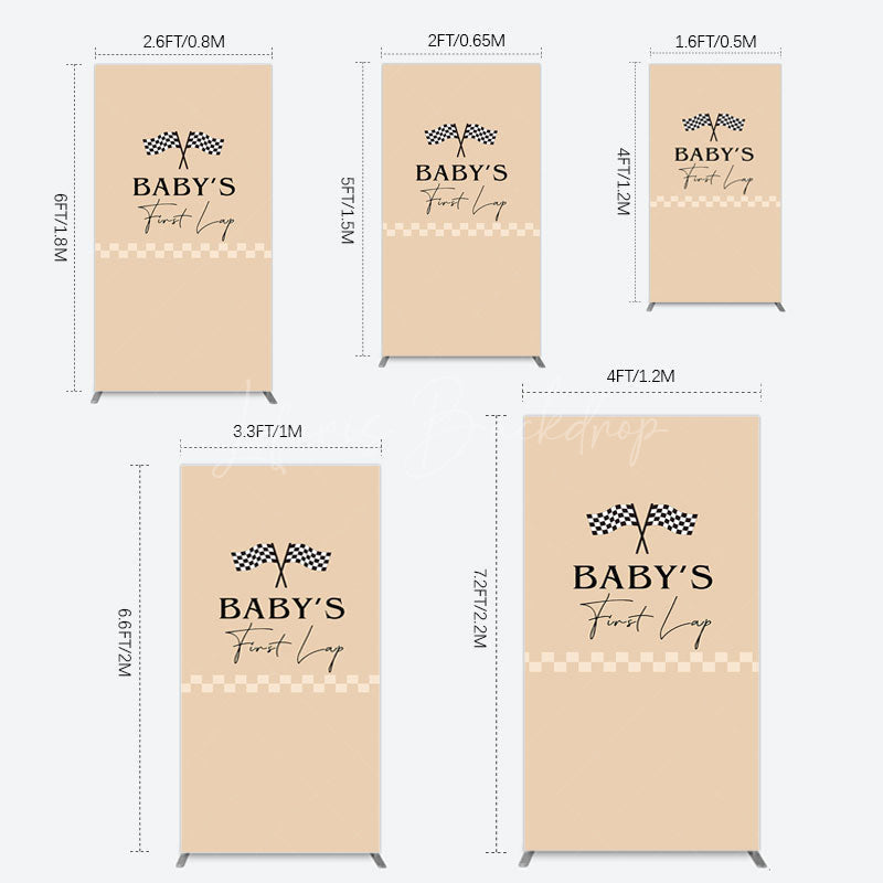 Lofaris First Lap Race Theme Sweet Birthday Rectangle Backdrop